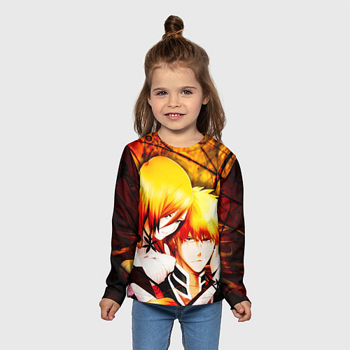 Детский лонгслив Ичиго Куросаки и Орихиме Иноуэ / 3D-принт – фото 5