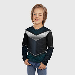 Лонгслив детский 3D dark metal, цвет: 3D-принт — фото 2