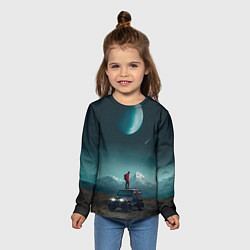 Лонгслив детский Космос в горах, цвет: 3D-принт — фото 2