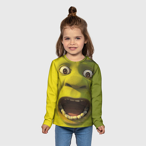 Детский лонгслив Shrek is Yelling / 3D-принт – фото 5