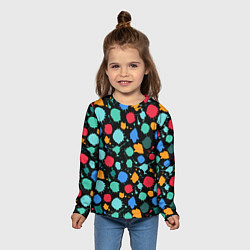 Лонгслив детский Брызги красок, цвет: 3D-принт — фото 2