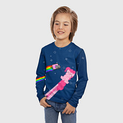 Лонгслив детский Nyan cat x Pony, цвет: 3D-принт — фото 2