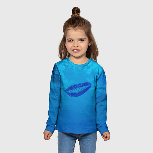 Детский лонгслив Одинокая Лодка / 3D-принт – фото 5
