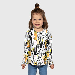 Лонгслив детский КОШАЧИЬ ЛАПЫ, цвет: 3D-принт — фото 2