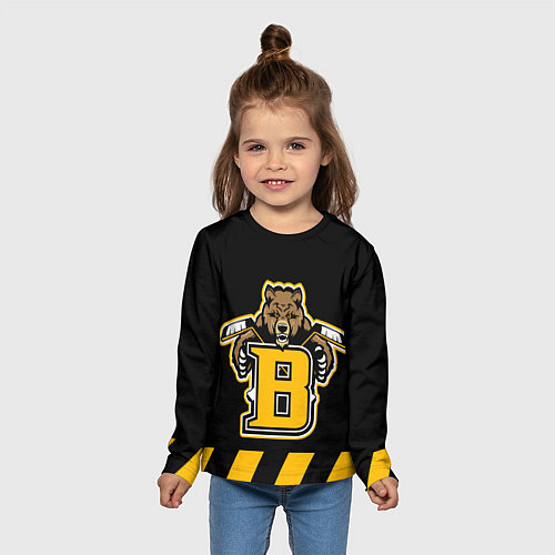 Детский лонгслив BOSTON BRUINS / 3D-принт – фото 5