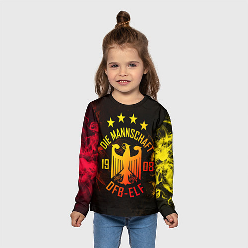 Детский лонгслив Сборная Германии / 3D-принт – фото 5