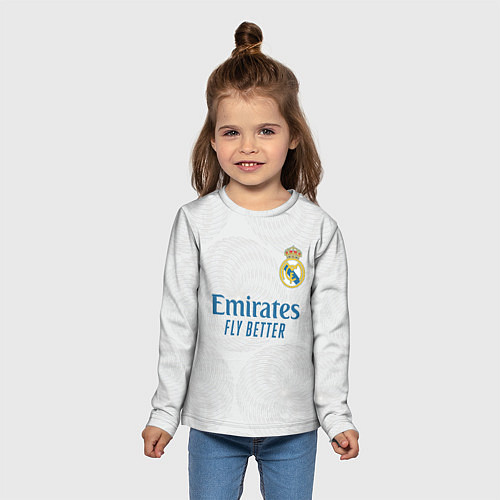 Детский лонгслив Реал Мадрид форма 20212022 / 3D-принт – фото 5