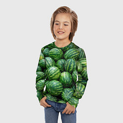 Лонгслив детский Арбузы, цвет: 3D-принт — фото 2