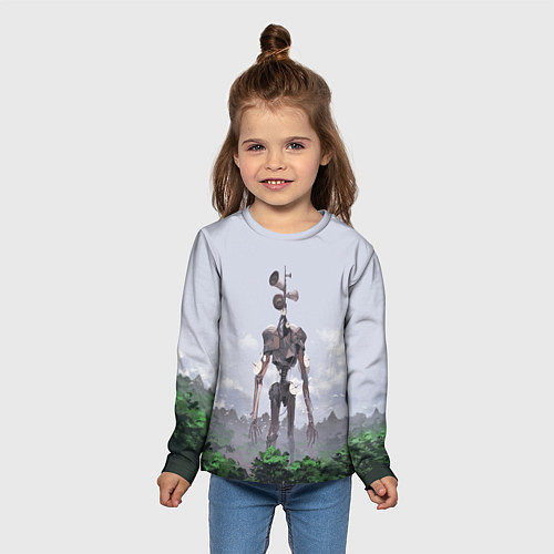 Детский лонгслив СИРЕНОГОЛОВЫЙ ЛЕС / 3D-принт – фото 5