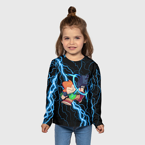 Детский лонгслив Пико Pico Молния / 3D-принт – фото 5