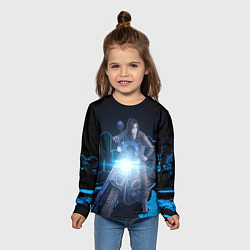 Лонгслив детский Баджи На Байке, цвет: 3D-принт — фото 2