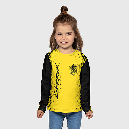 Детский лонгслив CYBERPUNK 2077 КИБЕРПАНК 2077 / 3D-принт – фото 5