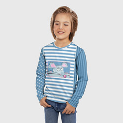 Лонгслив детский Веселая Мышь, цвет: 3D-принт — фото 2