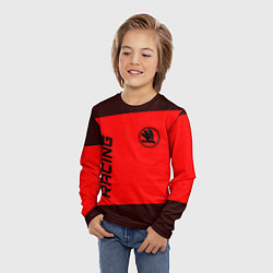 Лонгслив детский Skoda - Racing, цвет: 3D-принт — фото 2