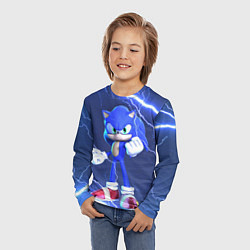 Лонгслив детский SONIC СОНИК СИНИЙ ЁЖ Z, цвет: 3D-принт — фото 2