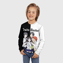Лонгслив детский Корзинка фруктов персонажи, цвет: 3D-принт — фото 2