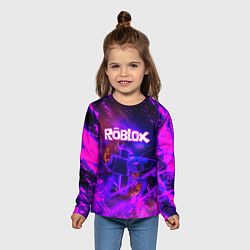 Лонгслив детский MUSIC ROBLOX РОБЛОКС Z, цвет: 3D-принт — фото 2