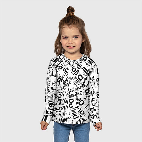 Детский лонгслив UNDER WHITE / 3D-принт – фото 5