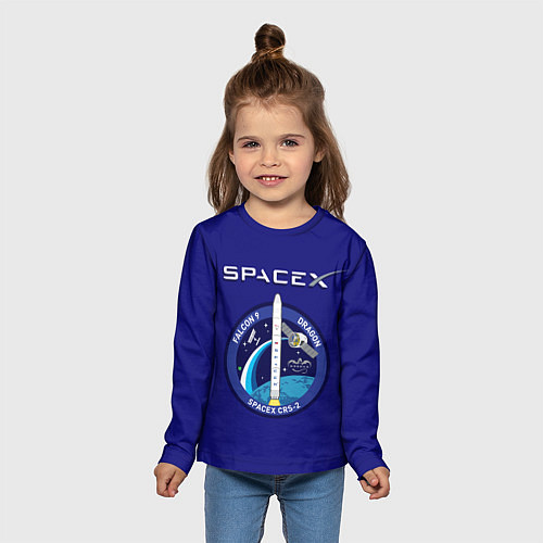Детский лонгслив Space X / 3D-принт – фото 5
