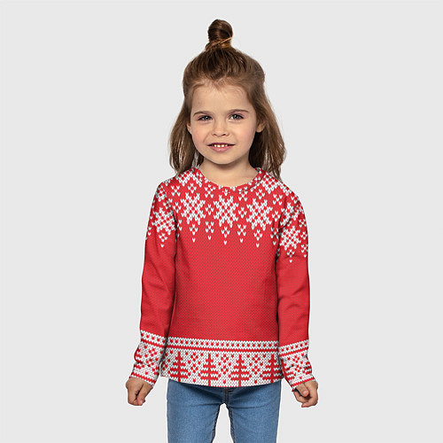 Детский лонгслив Зимний лес / 3D-принт – фото 5