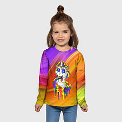 Лонгслив детский Единорог Unicorn Rainbow Z, цвет: 3D-принт — фото 2