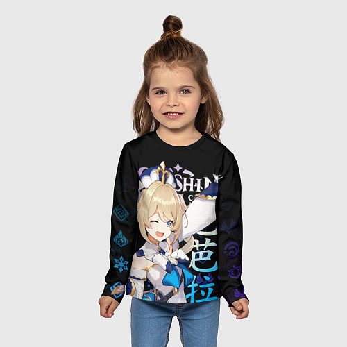 Детский лонгслив Барбара Genshin Impact / 3D-принт – фото 5