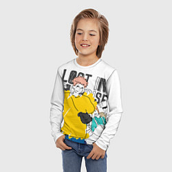 Лонгслив детский Итадори Юдзи - Jujutsu Kaisen, цвет: 3D-принт — фото 2