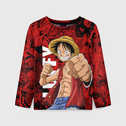 Лонгслив детский Манки Д Луффи, One Piece, цвет: 3D-принт