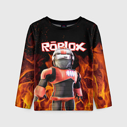 Детский лонгслив ROBLOX FIRE РОБЛОКС ОГОНЬ ПОЖАРНЫЙ