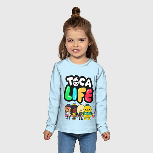 Детский лонгслив Toca Life: Logo / 3D-принт – фото 5