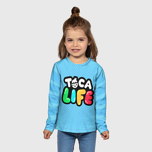 Детский лонгслив Toca Life: Logo / 3D-принт – фото 5