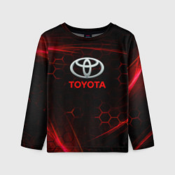 Лонгслив детский Toyota Неоновые соты, цвет: 3D-принт