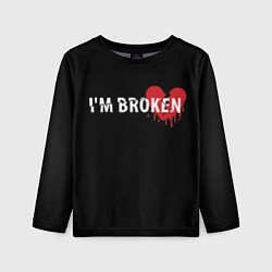 Лонгслив детский Im broken с разбитым сердцем, цвет: 3D-принт