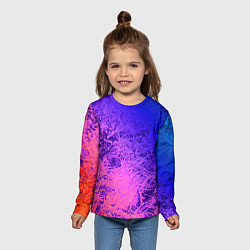 Лонгслив детский Абстрактный пурпурно-синий, цвет: 3D-принт — фото 2
