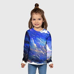 Лонгслив детский Высокие облака, цвет: 3D-принт — фото 2