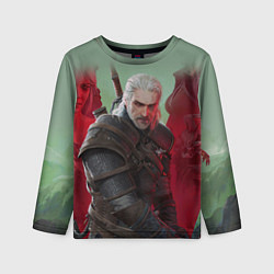 Лонгслив детский ВЕДЬМАК THE WITCHER ГЕРАЛЬТ С МЕЧОМ, цвет: 3D-принт