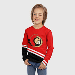 Лонгслив детский Оттава Сенаторз, цвет: 3D-принт — фото 2