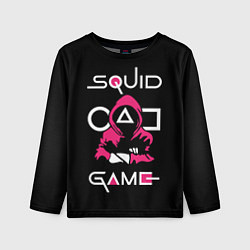 Лонгслив детский Squid game: guard-killer, цвет: 3D-принт
