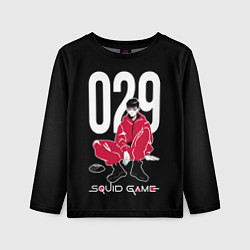 Лонгслив детский Squid game: guard 029 police officer, цвет: 3D-принт