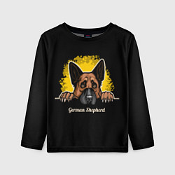Лонгслив детский Немецкая Овчарка German Shepherd, цвет: 3D-принт