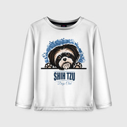 Лонгслив детский Ши-Тцу Shih-Tzu, цвет: 3D-принт