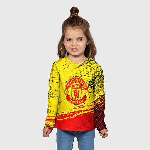 Детский лонгслив Manchester United Футбольный клуб / 3D-принт – фото 5