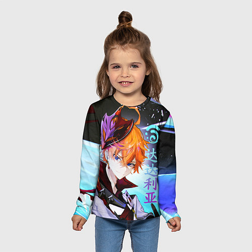 Детский лонгслив Genshin Impact: Tartaglia, / 3D-принт – фото 5