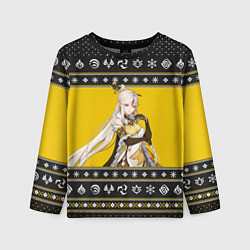 Лонгслив детский НИН ГУАН NIN GUAN НОВОГОДНИЙ, цвет: 3D-принт