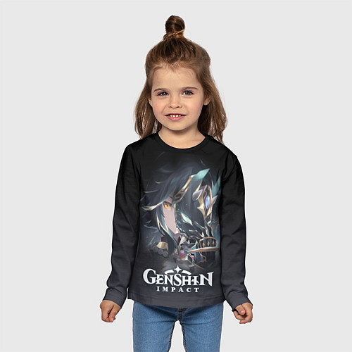 Детский лонгслив ГенШин - игра с открытым миром / 3D-принт – фото 5