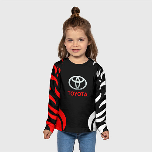 Детский лонгслив Автомобиль Toyota / 3D-принт – фото 5