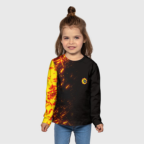 Детский лонгслив Serious Sam Fire Wave / 3D-принт – фото 5