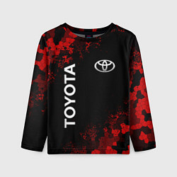 Детский лонгслив TOYOTA MILITARY PIXEL BLACK RED