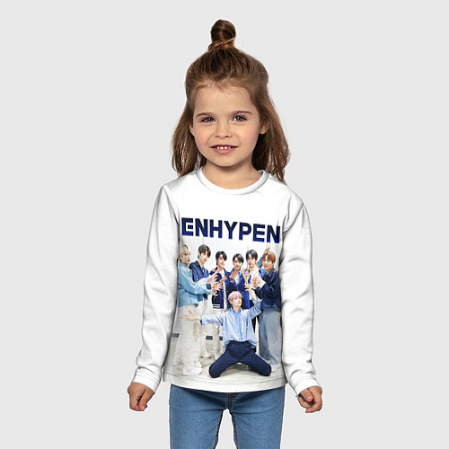 Детский лонгслив ENHYPEN Хисын, Джейк, Джей, Сонхун, Сону, Чонвон, / 3D-принт – фото 5