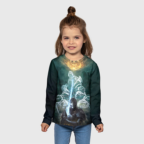 Детский лонгслив Elden Ring рыцарь и предшественники серии Souls El / 3D-принт – фото 5